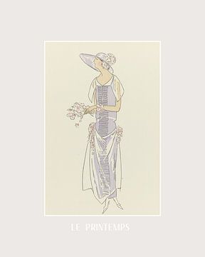 Le printemps | Historische Art Deco Mode advertentie | Vintage Lente Collectie van NOONY