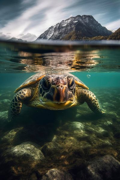 Tortue de plongée par Treechild