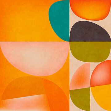 Bauhaus, runde abstrakte geometrische Formen Serie, Bild V von Ana Rut Bre