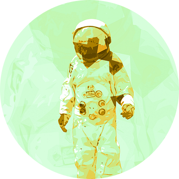 Spaceman AstronOut (Groene herhaling) van Gig-Pic by Sander van den Berg