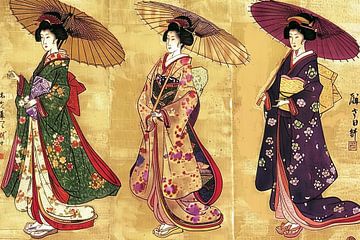 Japanse Geisha's van Egon Zitter