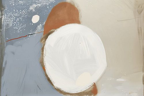 Modern abstract in Japandi and wabi-sabi style