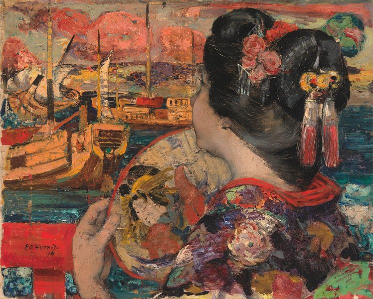 The Balcony, Yokohama, Edward Atkinson Hornel by All the Masters