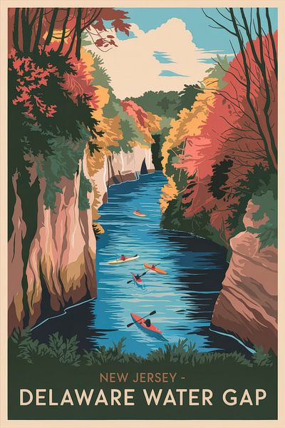 Delaware Water Gap, New Jersey by Poster Art Shop