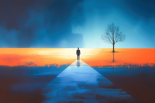 Le sentier dans la pénombre