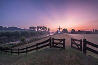 Mill The Butterfly on the river Linge in the Betuwe by Moetwil en van Dijk - Fotografie thumbnail