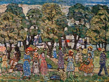 Maurice Prendergast-Onder de bomen