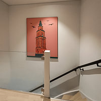 Klantfoto: Martinitoren Groningen oranje van Janet Edens, als ArtFrame