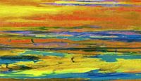 Abstracte impressie lichtval ondergaande zon