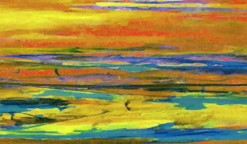 Abstrakte Impression Lichtfall der untergehenden Sonne