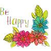 Be happy Blumengruß von Karen Kaspar