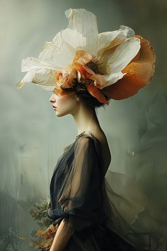 Portrait, Flowers in thoughts no.3