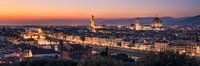 Een prachtige zonsondergang boven Florence