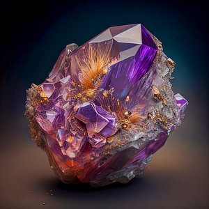 Porträt eines Amethyst-Edelstein Illustration