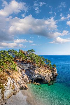 Blick vom Pointe de Saint-Hernot auf die Ile Vierge, Bretagne
