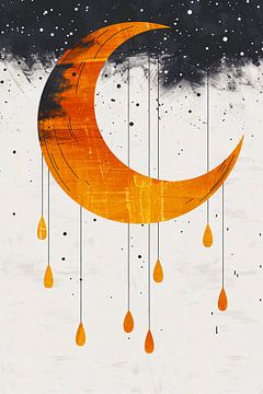 Golden crescent moon by haroulita