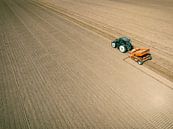 Tractor plant aardappelpootgoed in de grond tijdens de lente van Sjoerd van der Wal Fotografie thumbnail