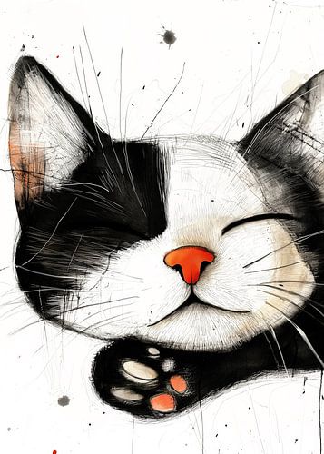 Tekening kat dierenkunst 5 #kat