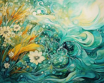 Vagues de la nature sur Peinture Abstraite