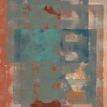 Japandi  abstract art in warm colors by Abstract Minimalist Art