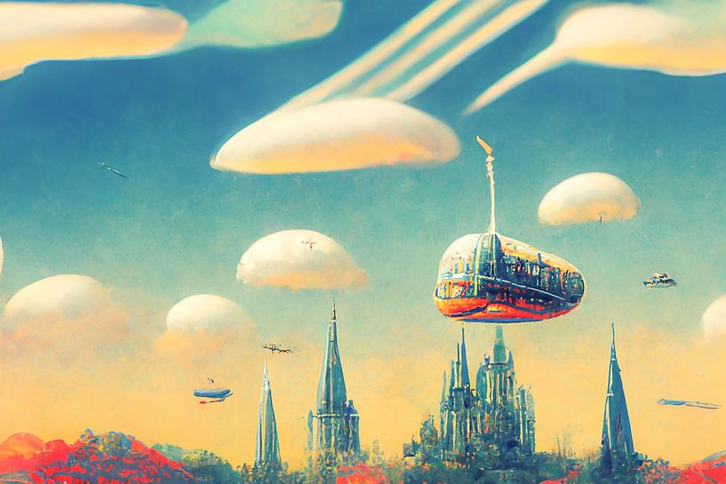 Buitenaardse fantasie, psychedelische dromen en vliegend tuig van Jef Peeters