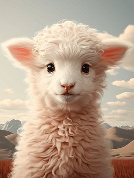 Delicate Lamb in Art by Eva Lee