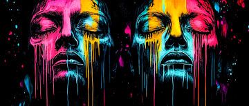 Twin faces of light by Klaus Tesching - Art-AI
