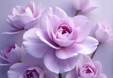 Cluster aus hellvioletten Rosen von Markus Gann