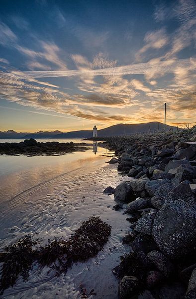 Hogstein lighthouse in winter, Godøy, Ålesund, Norway by qtx