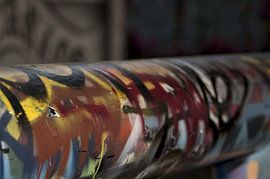 Graffiti farbiger Balken von Agnes Meijer