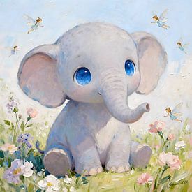 Traumwiese – Elefant von Johannas Art Creations