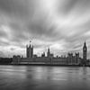 Londen Parliament zwart-wit van Bert Meijer