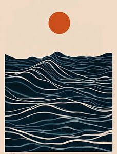 Bauhaus Wellen Meer Mond