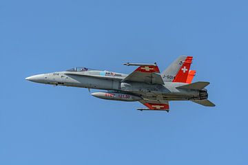 Flyby Zwitserse McDonnell Douglas F/A-18C Hornet. van Jaap van den Berg