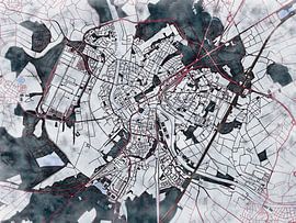 Carte de Rastatt avec le style 'White Winter' sur Maporia