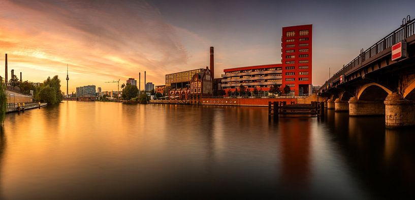 Berlin Skyline an der Spree von Frank Herrmann