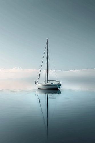 Simple boat, calm sea
