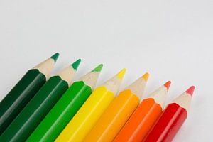 Conceptuele kleurpotloden als energielabel kleuren