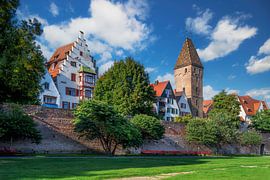 La tour du boucher (Metzgerturm) à Ulm, sur les remparts historiques de la ville