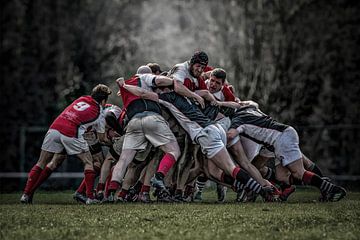 Rugby  "The Scrum" van Tejo Coen