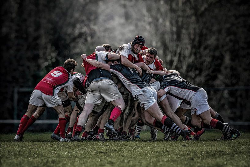 Rugby  &quot;The Scrum&quot; van Tejo Coen