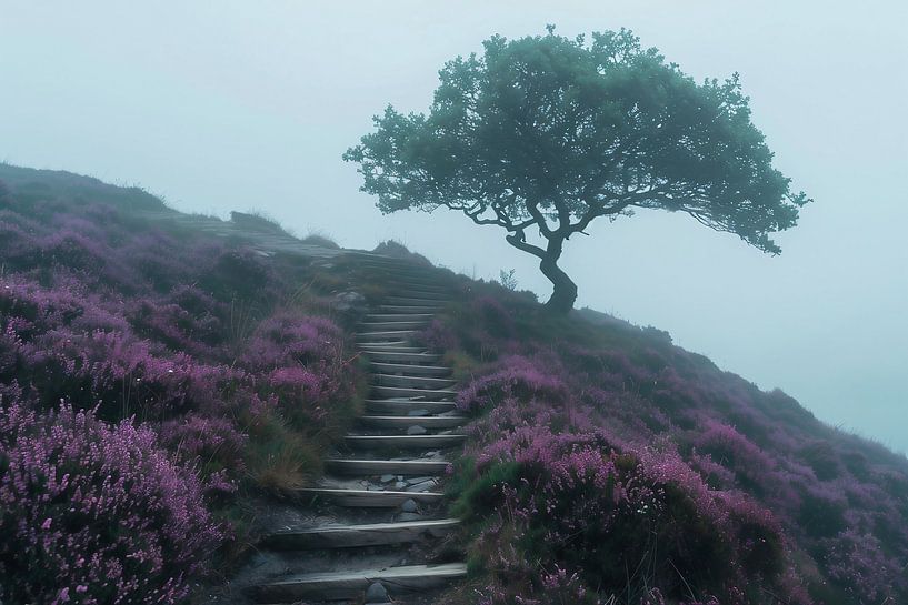 Tree outline shrouded in mist by fernlichtsicht