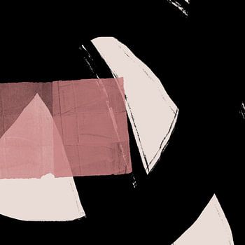 Abstrait minimaliste wabi-sabi. Lignes à l'encre noire no. 5