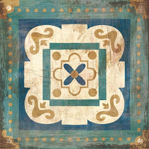Moroccan Tiles Blue XII, Cleonique Hilsaca
