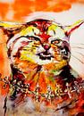 Katze ist wütend von Gemälde Liesbeth Serlie Miniaturansicht