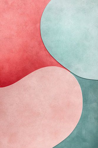 Pastel abstrait | Superposition de couleurs douces