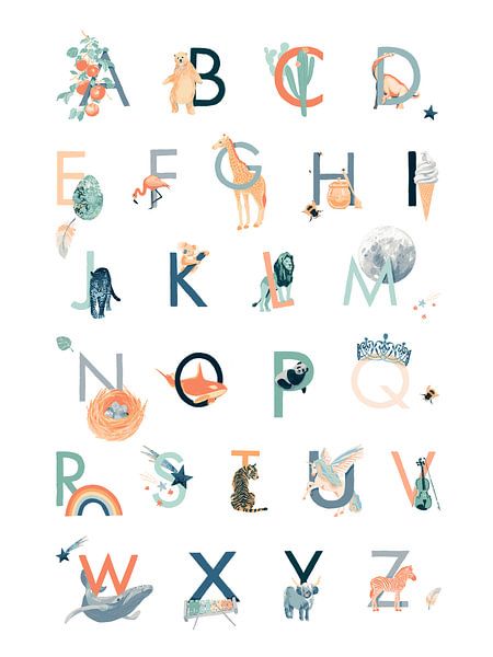 Poster de l'alphabet par Goed Blauw