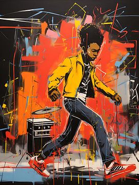 Peinture de Basquiat sur PixelPrestige