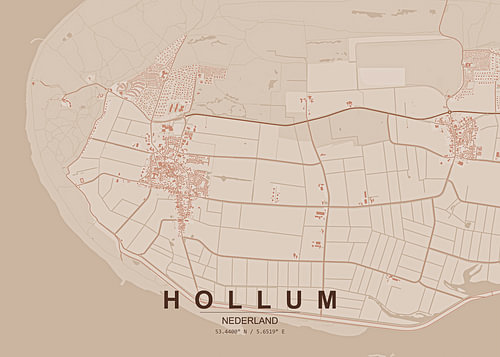 Stadtplan von Hollum