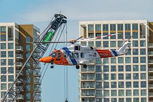 Hubschrauber der Küstenwache im Einsatz.